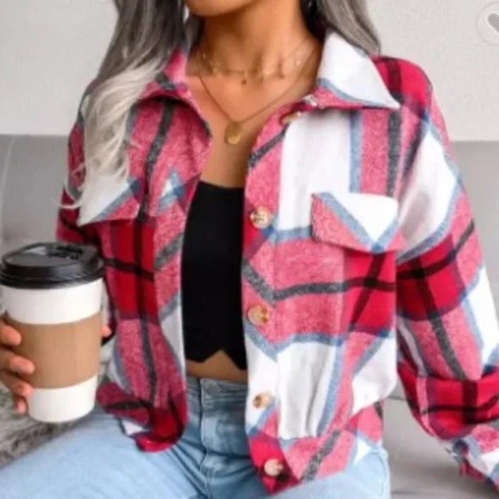 Red Crop Flannel